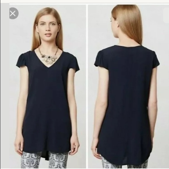 Maeve Anthropologie constellation Stars Navy Top - Picture 1 of 4